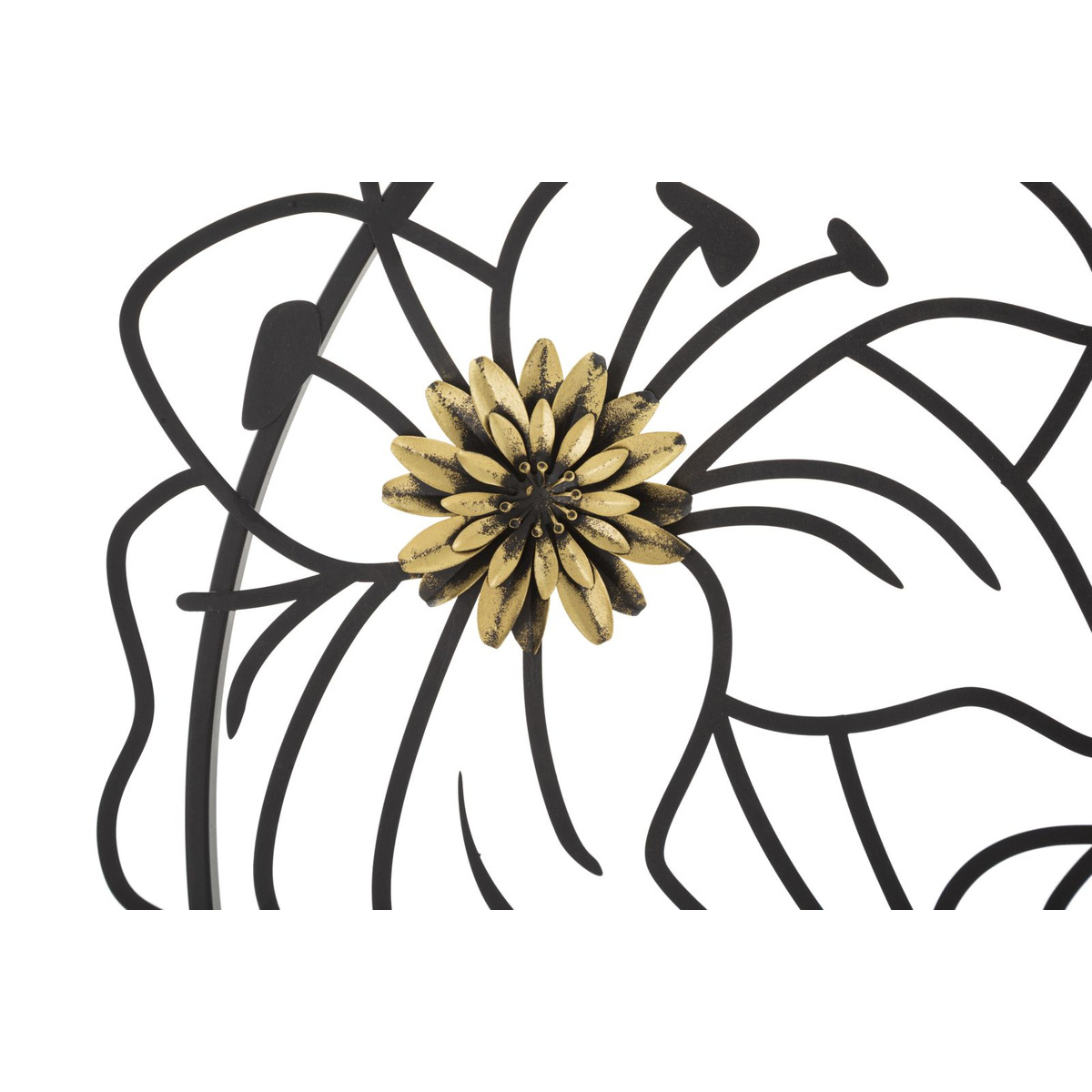 Kendra Home - Decorazione in Metallo 3D VKH34, Nero, 63x2x69 cm