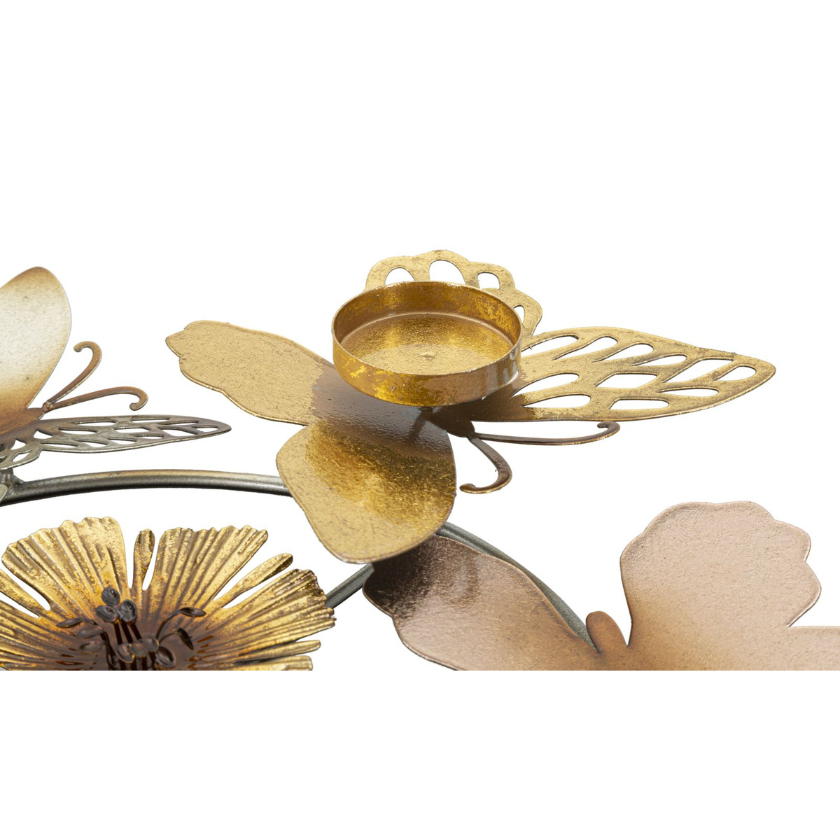 Kendra Home - Portacandela Farfalla 22, Multicolore, 39x35,5x7 cm