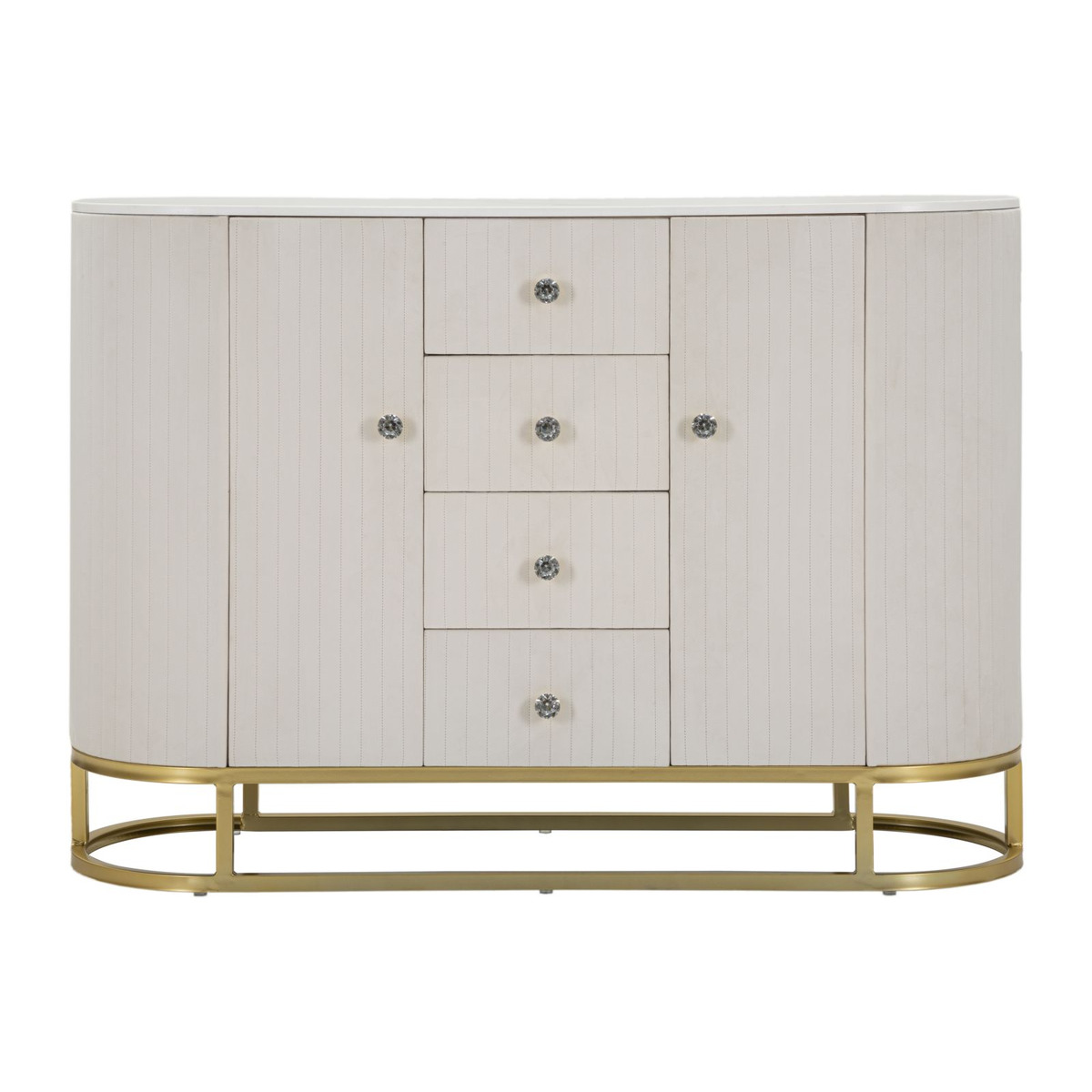 Kendra Home - Credenza VKH30, Bianco, 120x40x85 cm