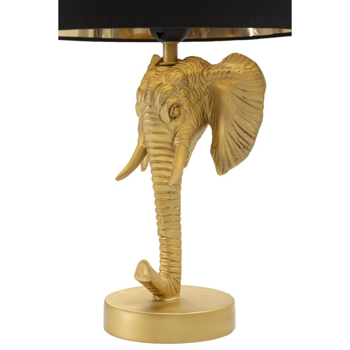 Kendra Home - Lampada da Tavolo Elefante 1, Nero, 25x25x43 cm