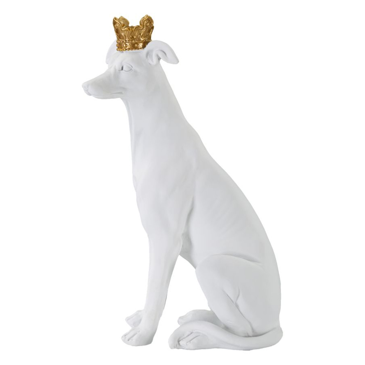 Kendra Home - Scultura Cane 2, Bianco, 20x12,5x33 cm