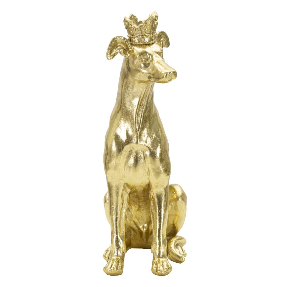 Kendra Home - Scultura Cane 3, Oro, 20x12,5x33 cm