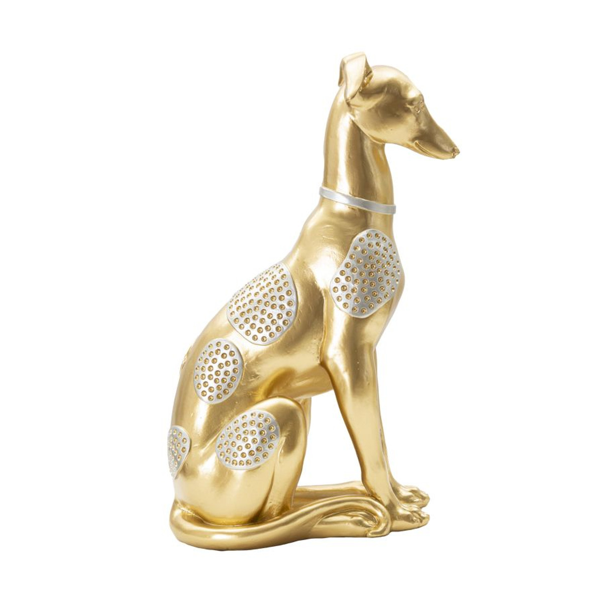 Kendra Home - Scultura Cane 6, Oro, 19,8x10x29 cm