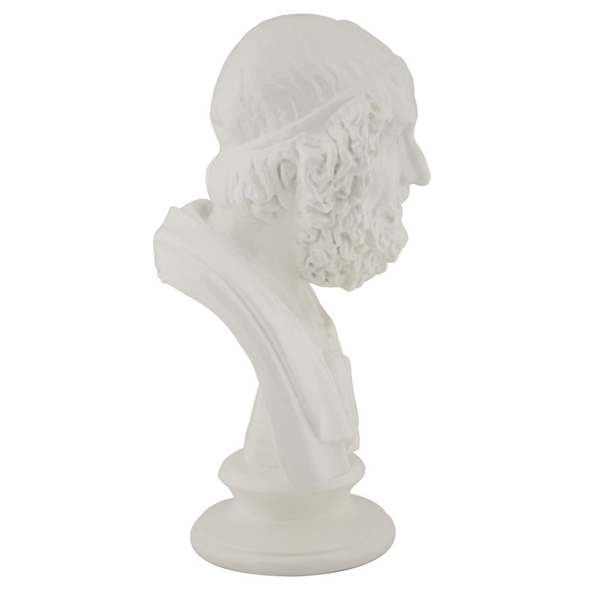 Kendra Home - Scultura Grecia 5, Bianco, 12,9x12,5x25 cm