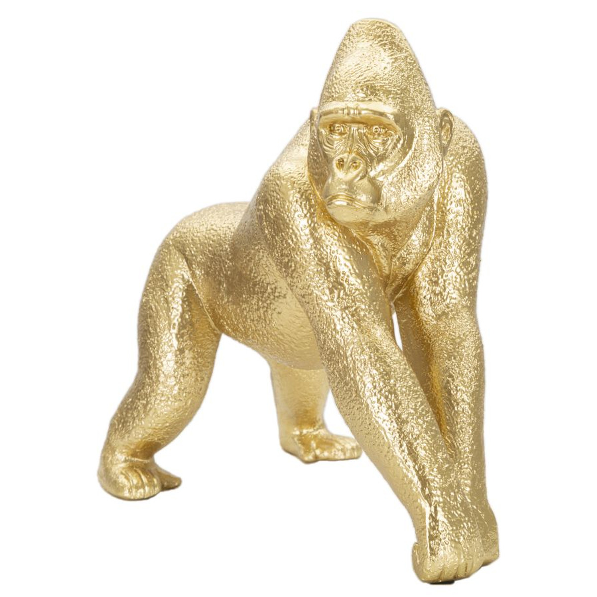 Kendra Home - Sculpture Gorilla 3, Gold, 24,3x13,9x22,8 cm
