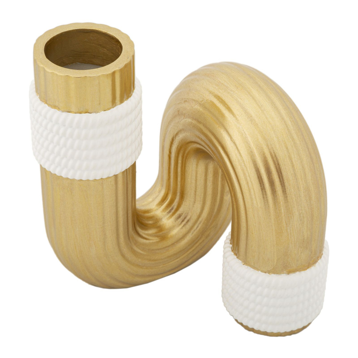 Kendra Home - Decorative Vase Tube 1, Gold, 10,5x10,5x12,7 cm