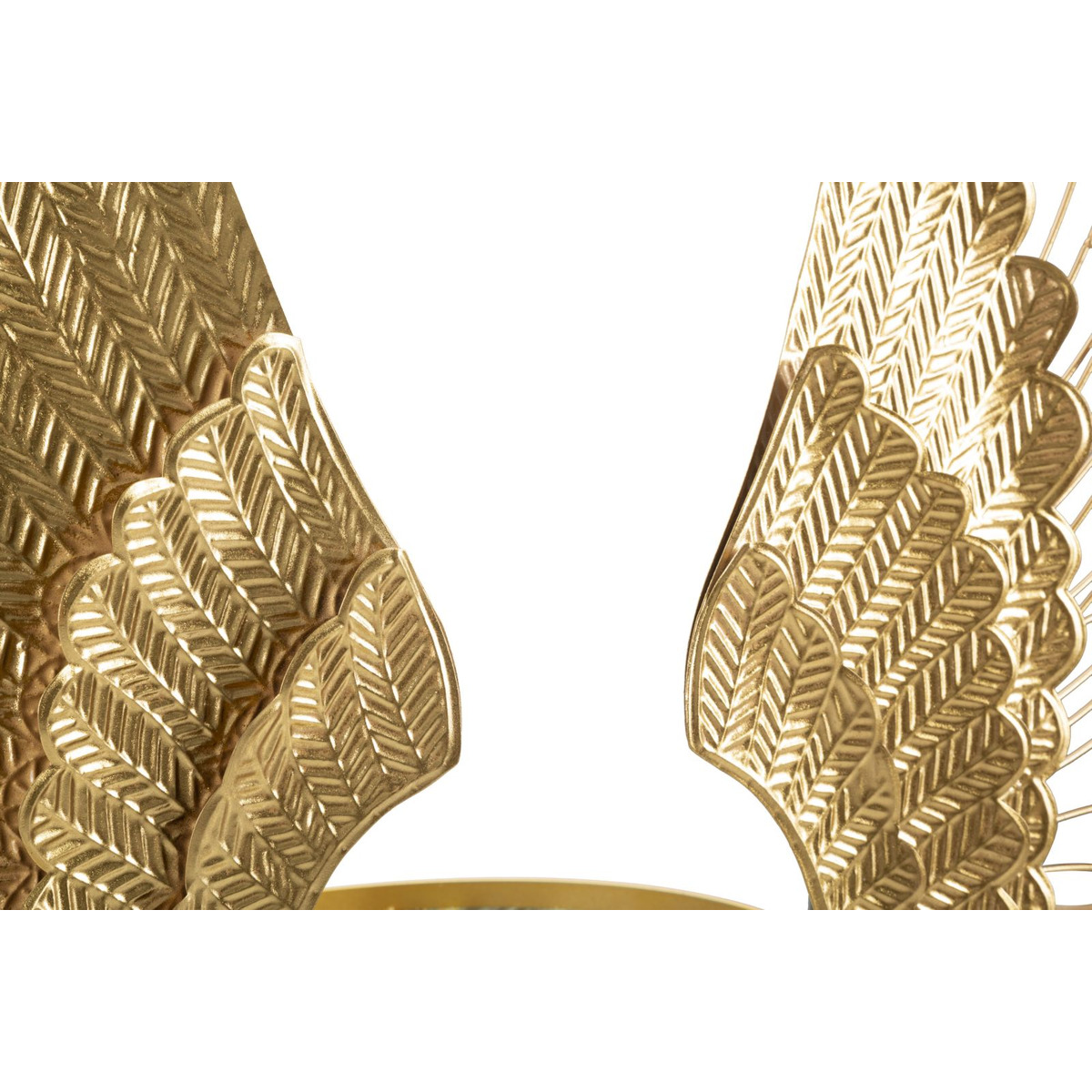 Kendra Home - Decorazione in Metallo 3D Ali 2, Oro, 37x3x105,5 cm