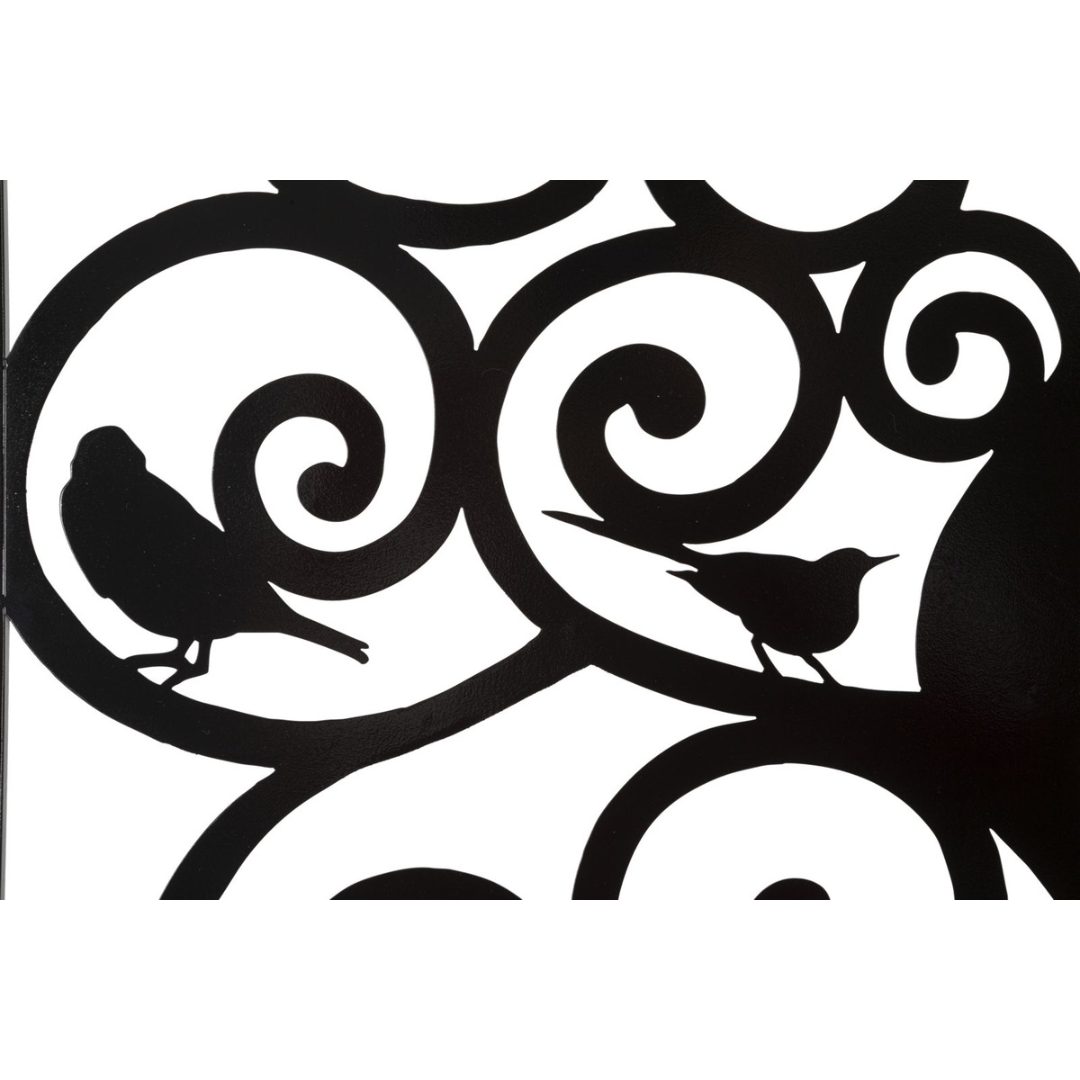 Kendra Home - Decorazione in Metallo Albero 2, Nero, 70x1x70 cm