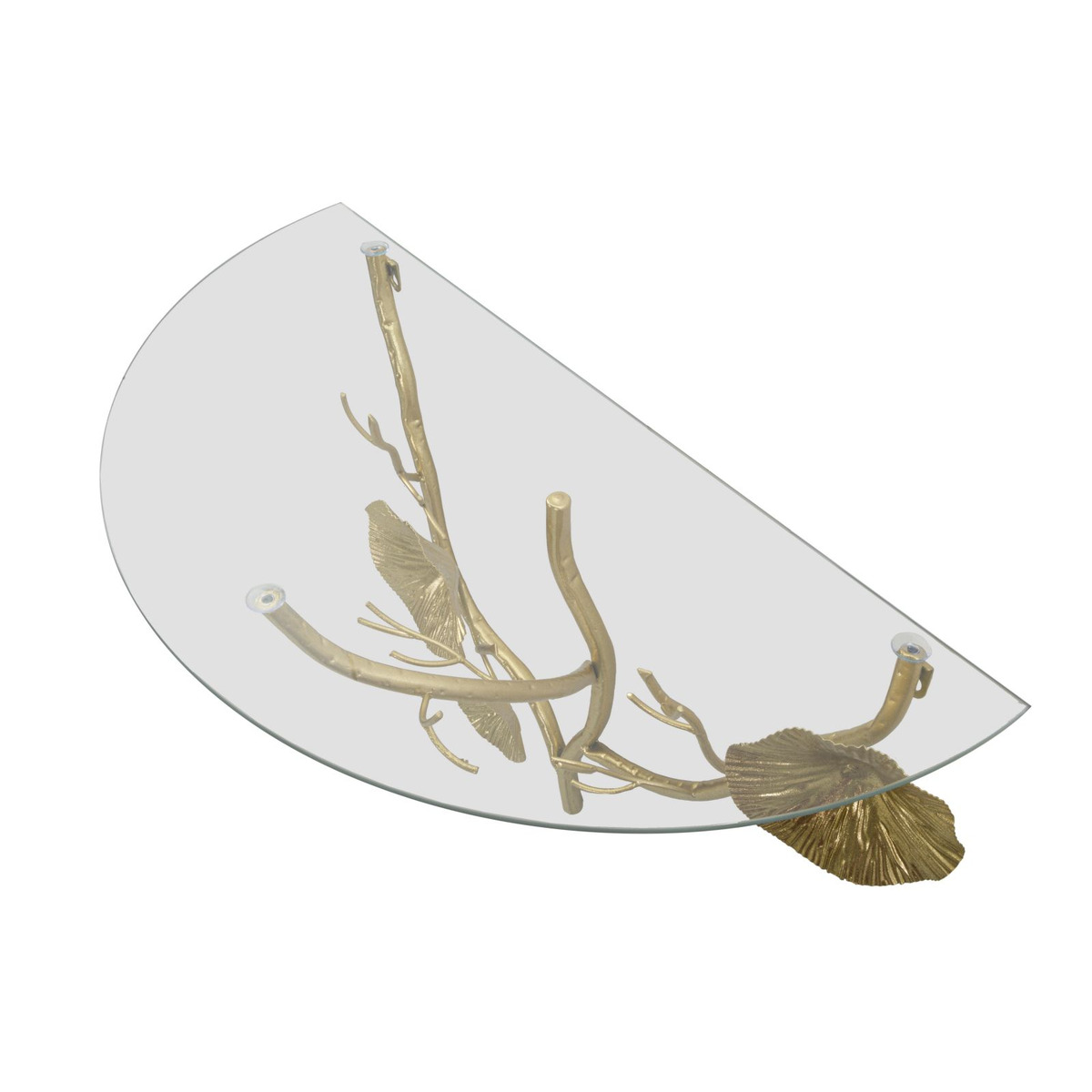 Kendra Home - Mensola Foglia 58, Oro, 60x30x40 cm