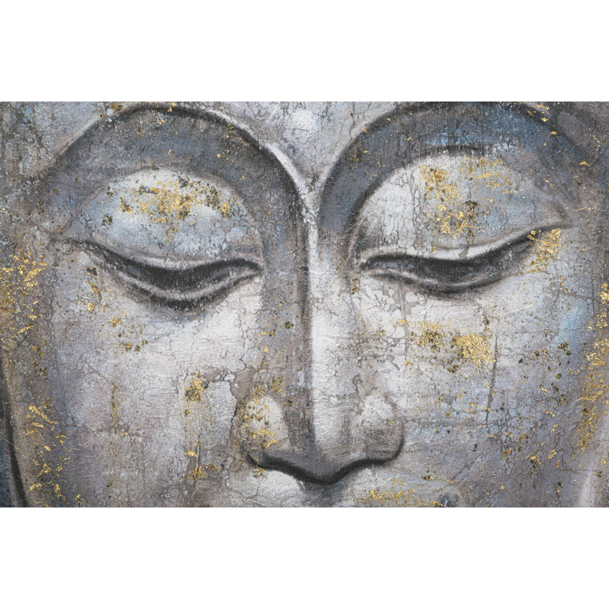 Kendra Home - Stampa su Tela Buddah 1, Multicolore, 80x3x120 cm