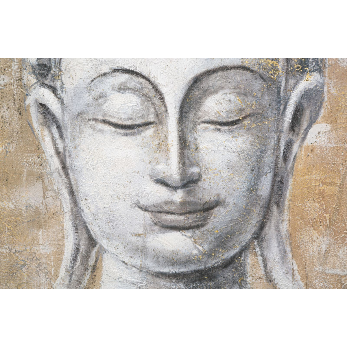 Kendra Home - Stampa su Tela Buddah 2, Multicolore, 80x3x120 cm