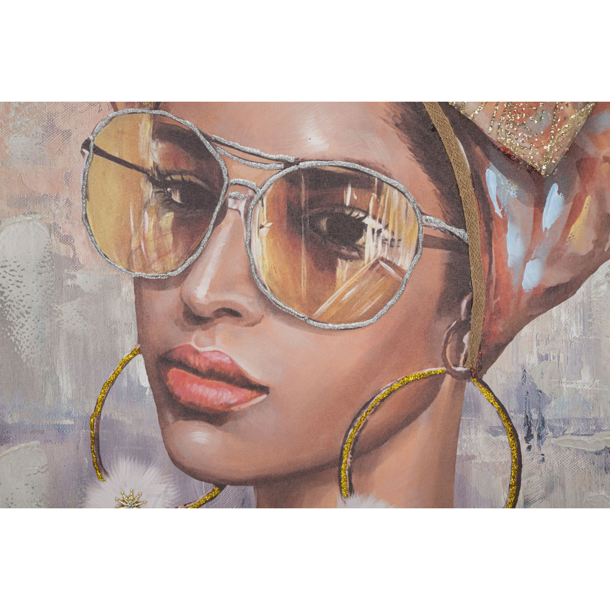 Kendra Home - Stampa su Tela Brasile 1, Multicolore, 70x3x100 cm