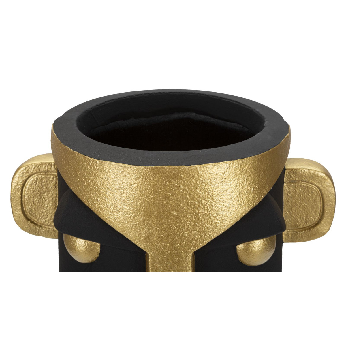 Kendra Home - Vaso Decorativo Viso 22, Nero, 30x23,5x40 cm