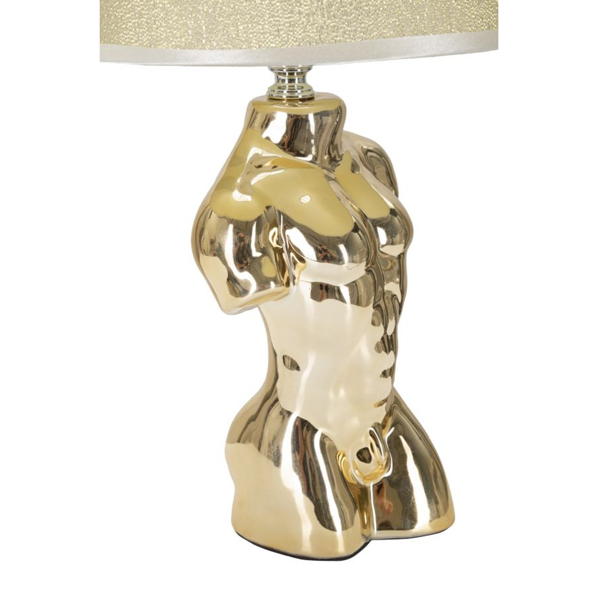 Kendra Home - Lampada da Tavolo Uomo, Oro, 25x25x42,5 cm