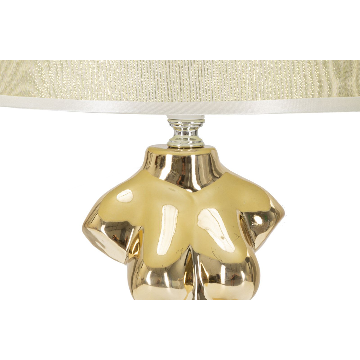 Kendra Home - Lampada da Tavolo Donna 1, Oro, 25x25x42,5 cm