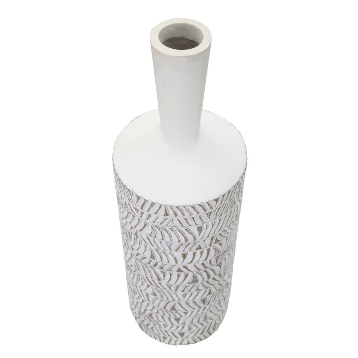 Kendra Home - Decorative Vase VKH679, White, 15x15x49,5 cm