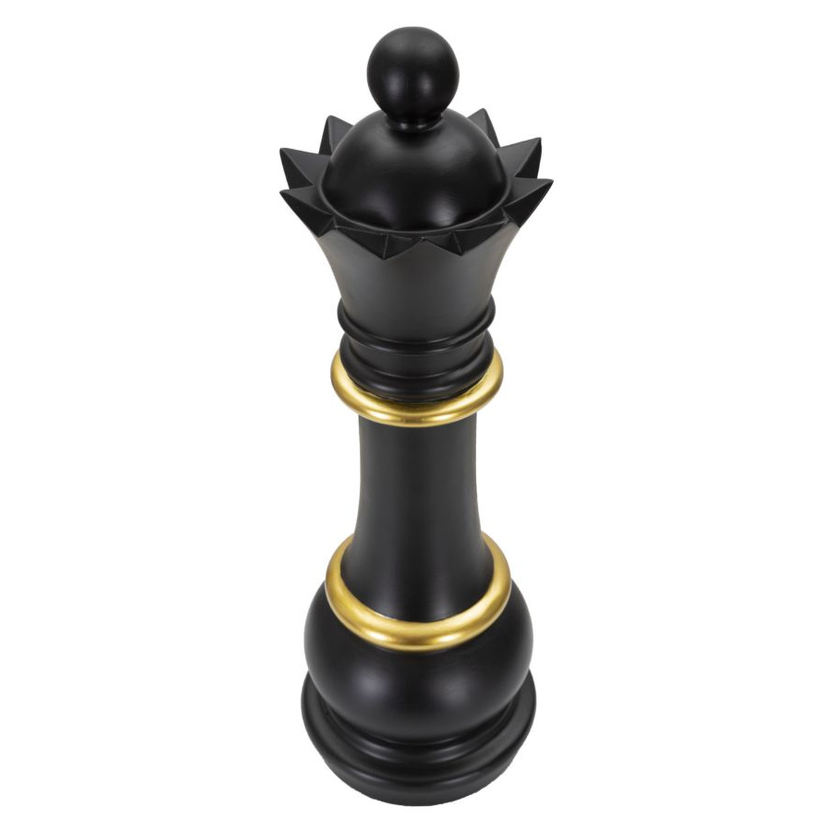 Kendra Home - Scultura Scacchi 3, Nero, 15x15x50 cm