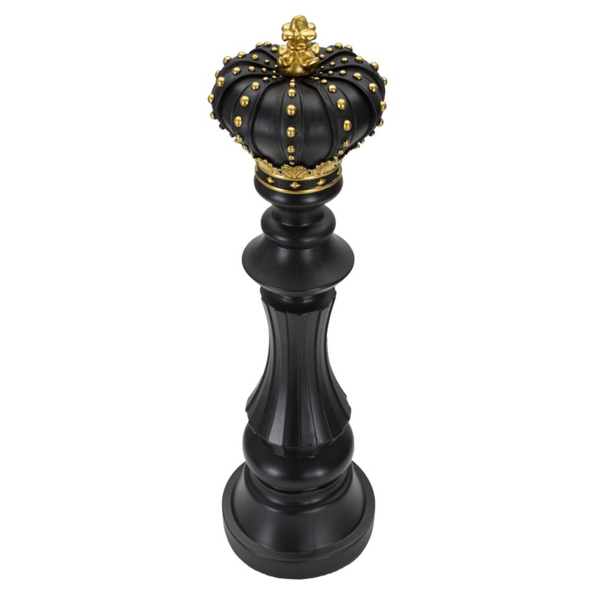 Kendra Home - Scultura Scacchi 4, Nero, 14x14x50 cm