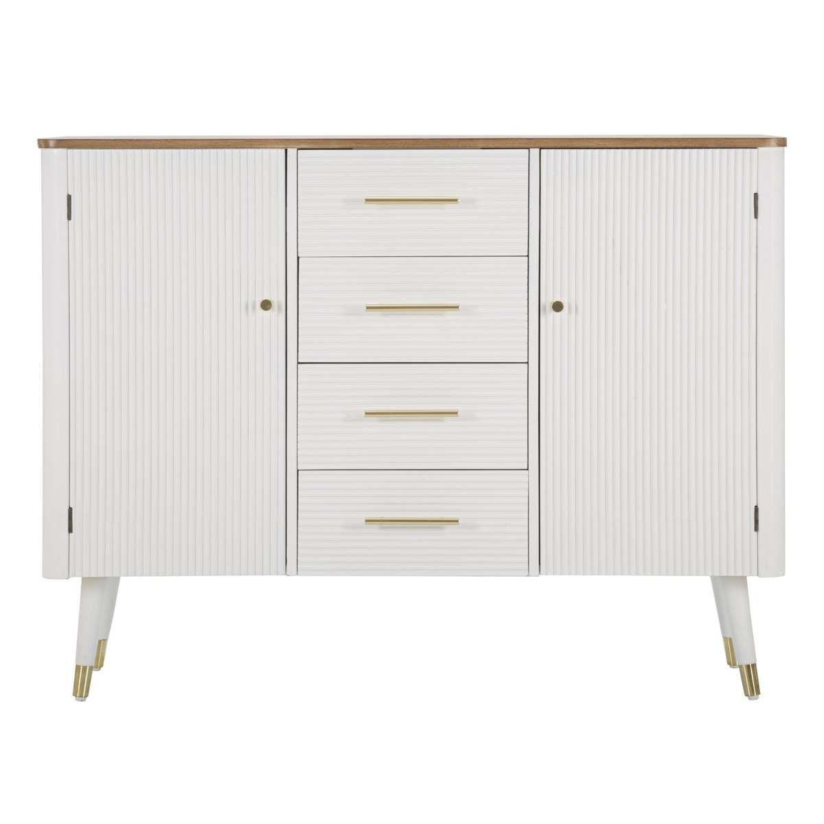 Kendra Home - Credenza VKH24, Bianco, 117x37x90 cm