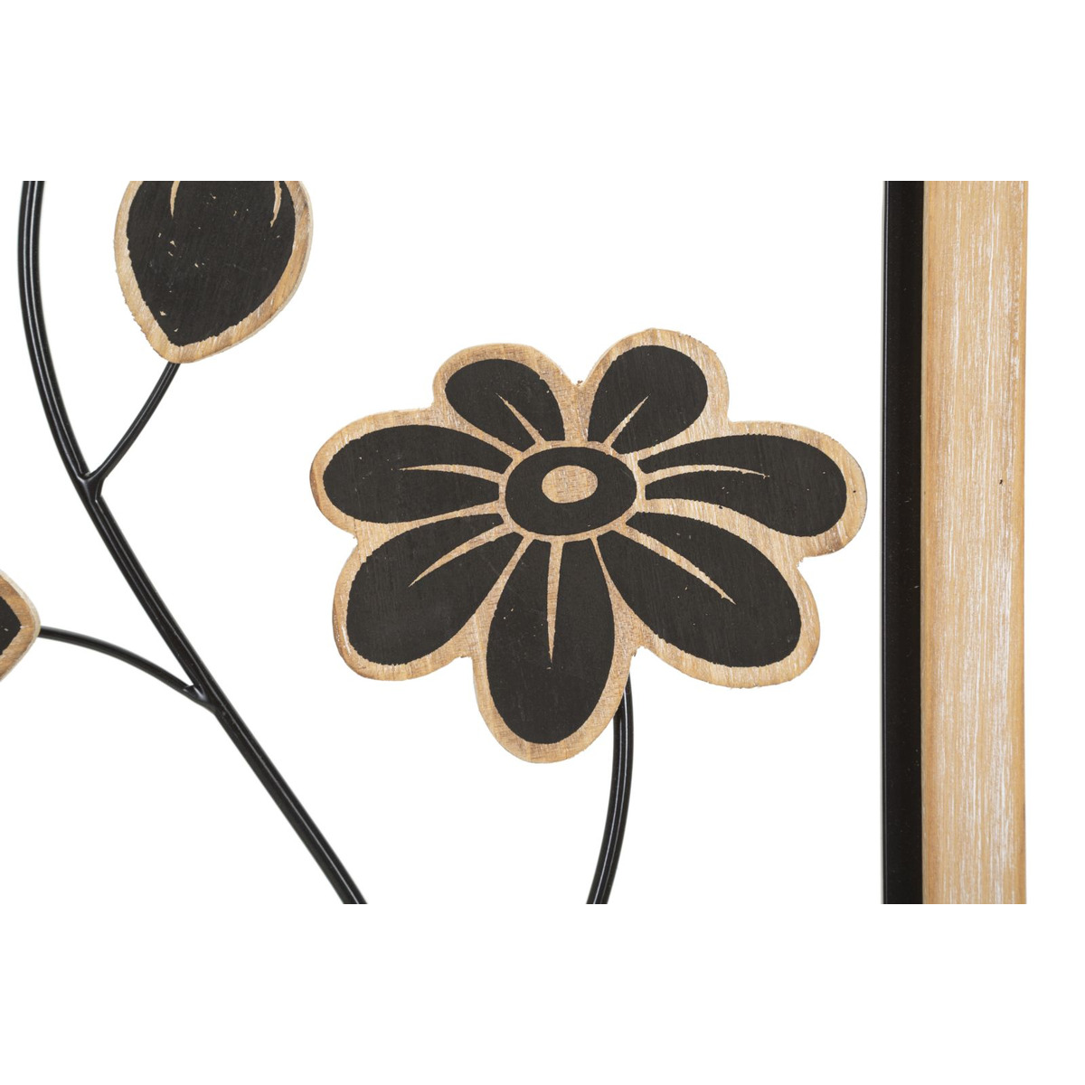Kendra Home - Decorazione in Metallo 3D Fiori 46, Marrone, 30x2,5x60 cm