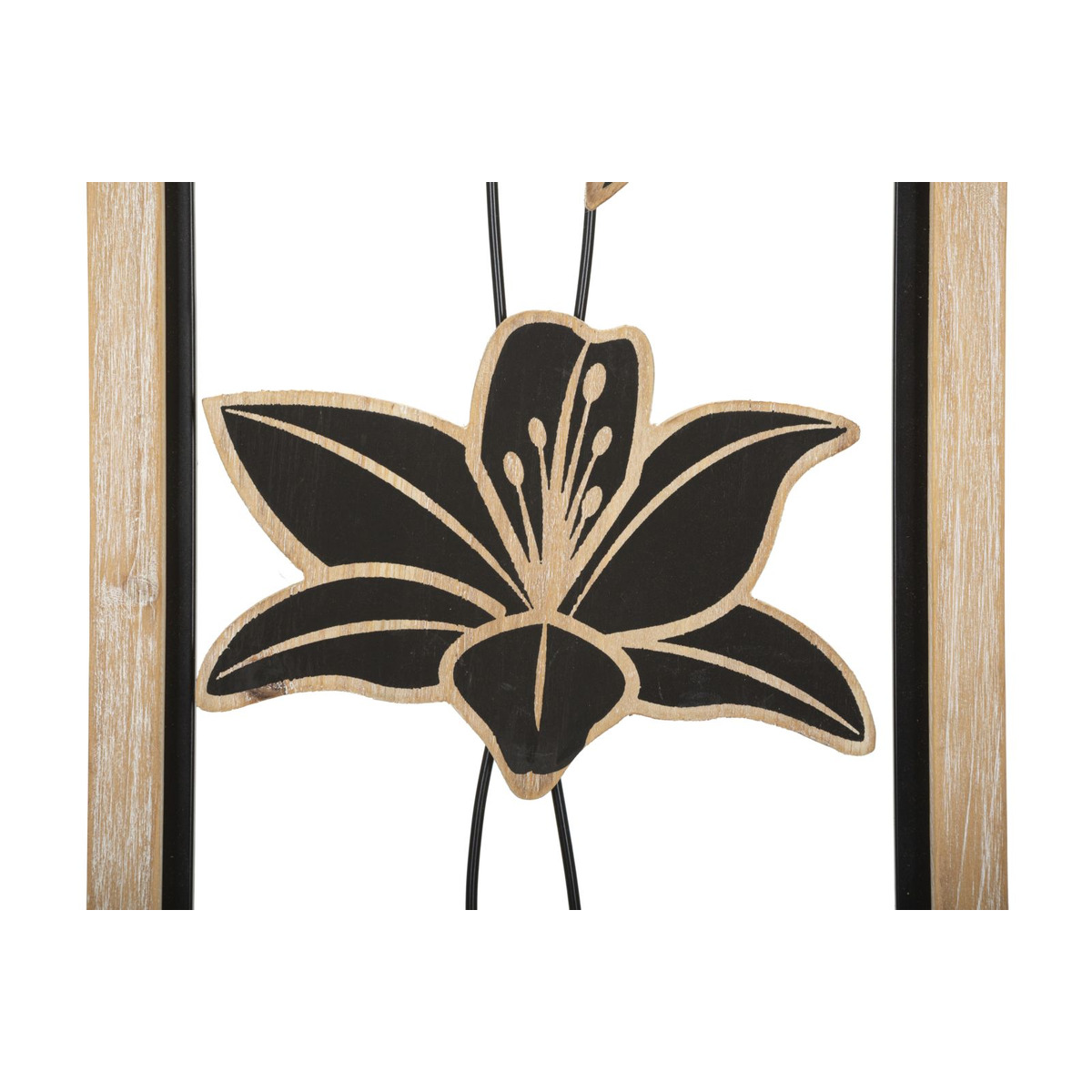 Kendra Home - Decorazione in Metallo 3D Fiori 48, Marrone, 26x2,5x60 cm