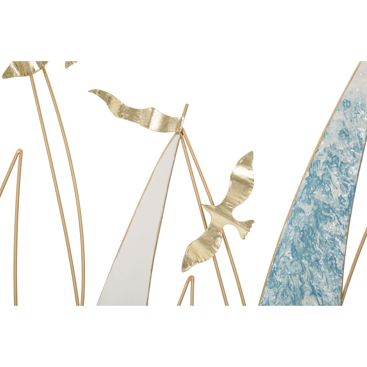 Kendra Home - Decorazione in Metallo 3D Barche 3, Multicolore, 78,7x3,8x97,8 cm