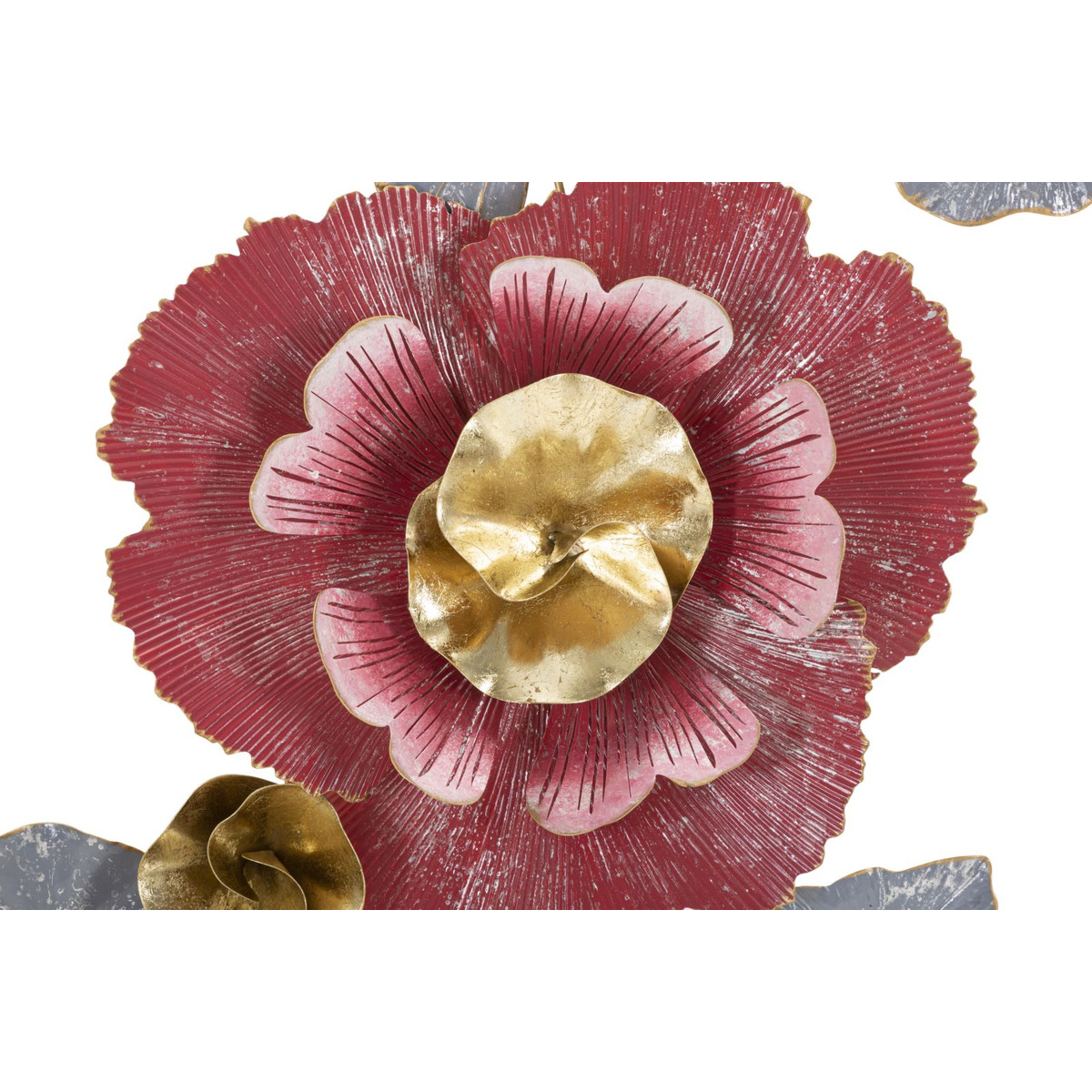 Kendra Home - Decorazione in Metallo 3D Fiori 10, Multicolore, 61,6x9,5x111,8 cm