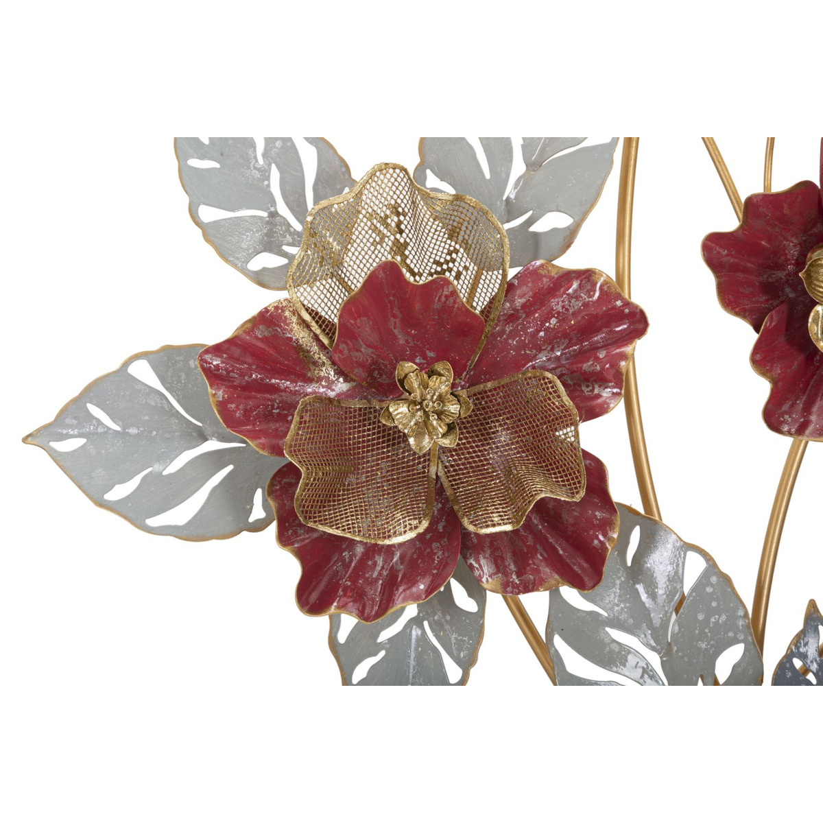 Kendra Home - Decorazione in Metallo 3D Fiori 17, Multicolore, 68,6x7,6x98,4 cm