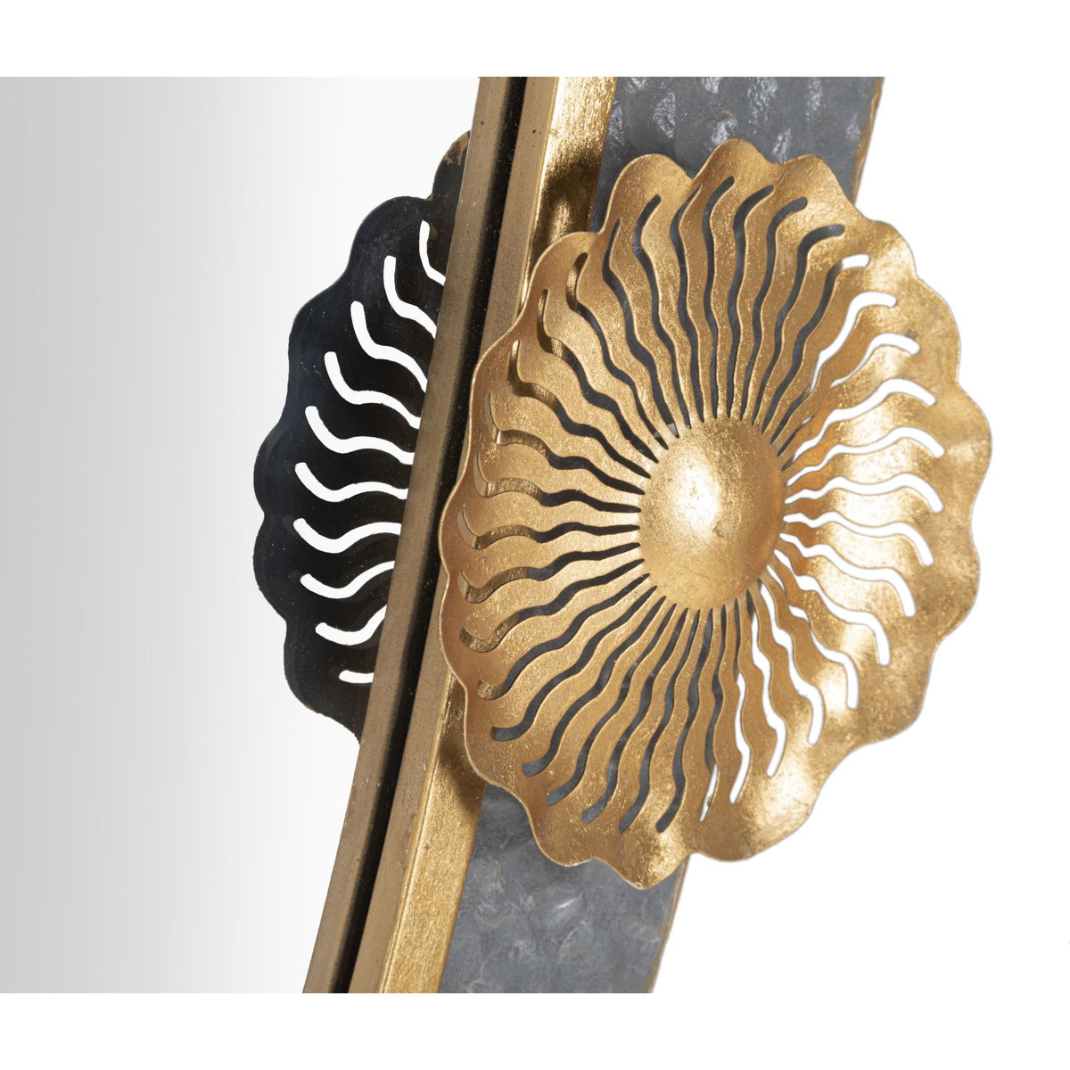 Kendra Home - Specchio con Cornice Geometrico 17, Grigio, 55,9x5,7x90,8 cm