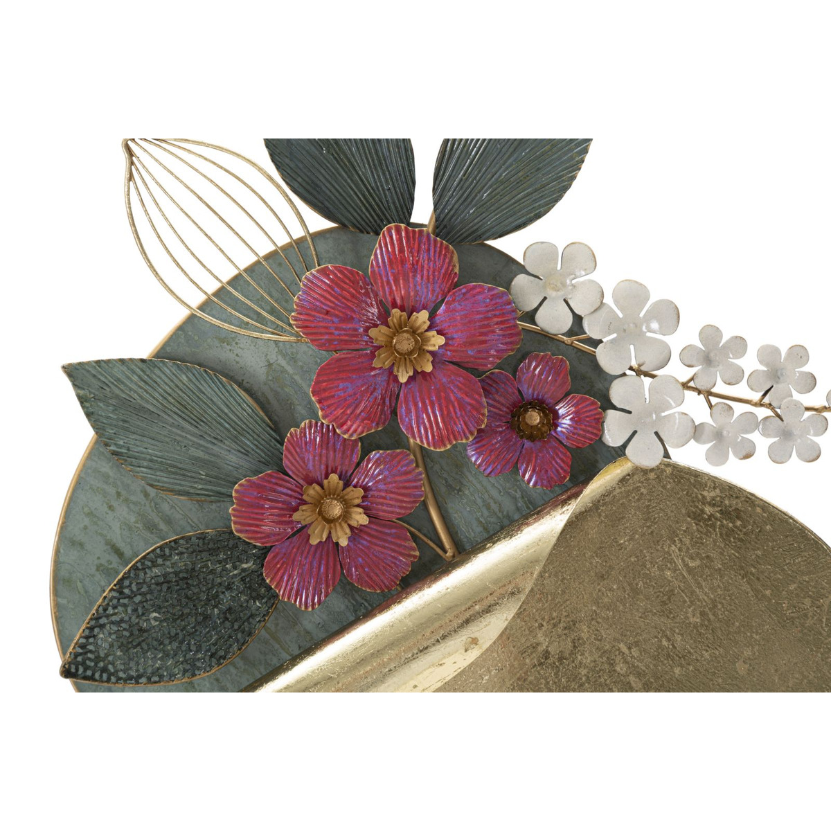 Kendra Home - Decorazione in Metallo 3D Foglia 15, Multicolore, 67x8x74 cm