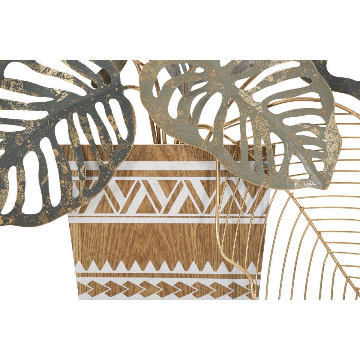 Kendra Home - Decorazione in Metallo 3D Fiori 44, Multicolore, 54x6,4x62,9 cm