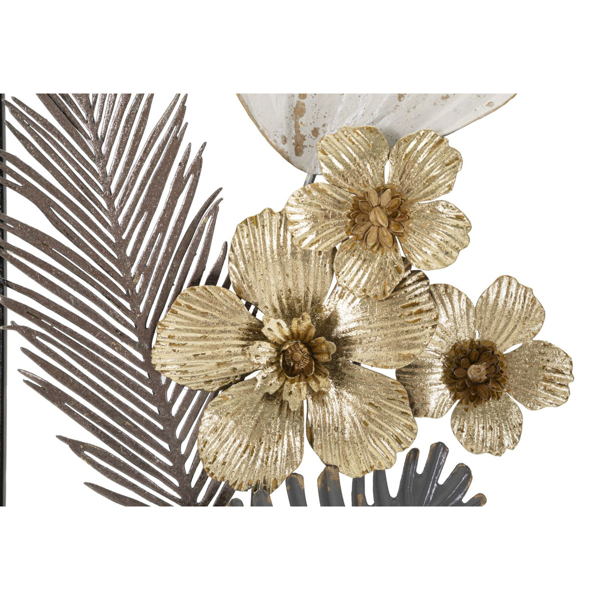 Kendra Home - Decorazione in Metallo 3D Fiori 38, Multicolore, 28,6x5,1x74,3 cm