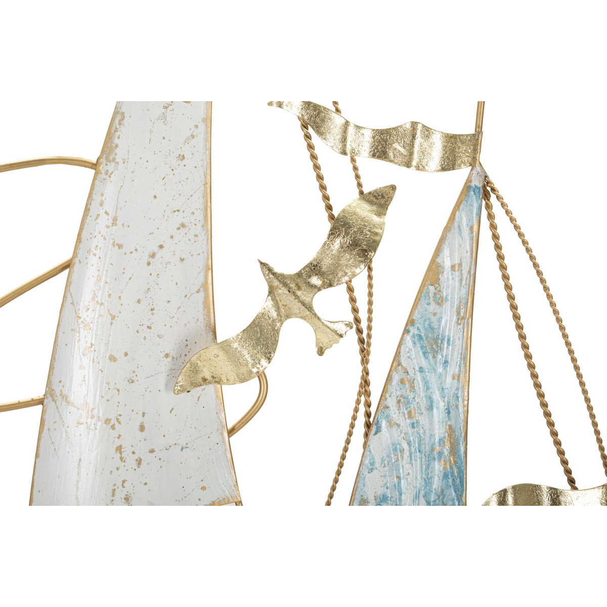 Kendra Home - Decorazione in Metallo 3D Barche 6, Multicolore, 51,4x4x87 cm