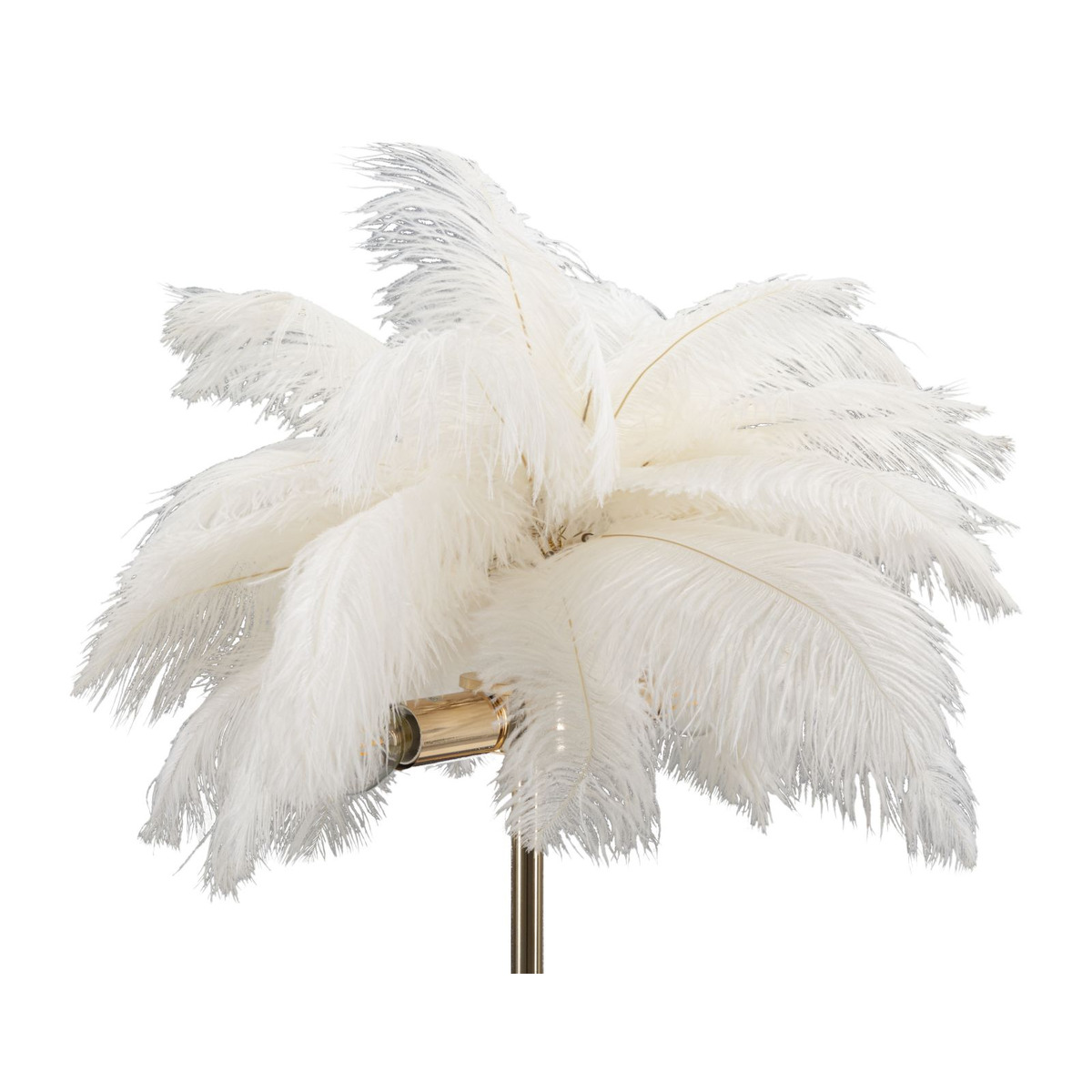 Kendra Home - Lampada da Tavolo Piume 1, Bianco, 40x40x55 cm