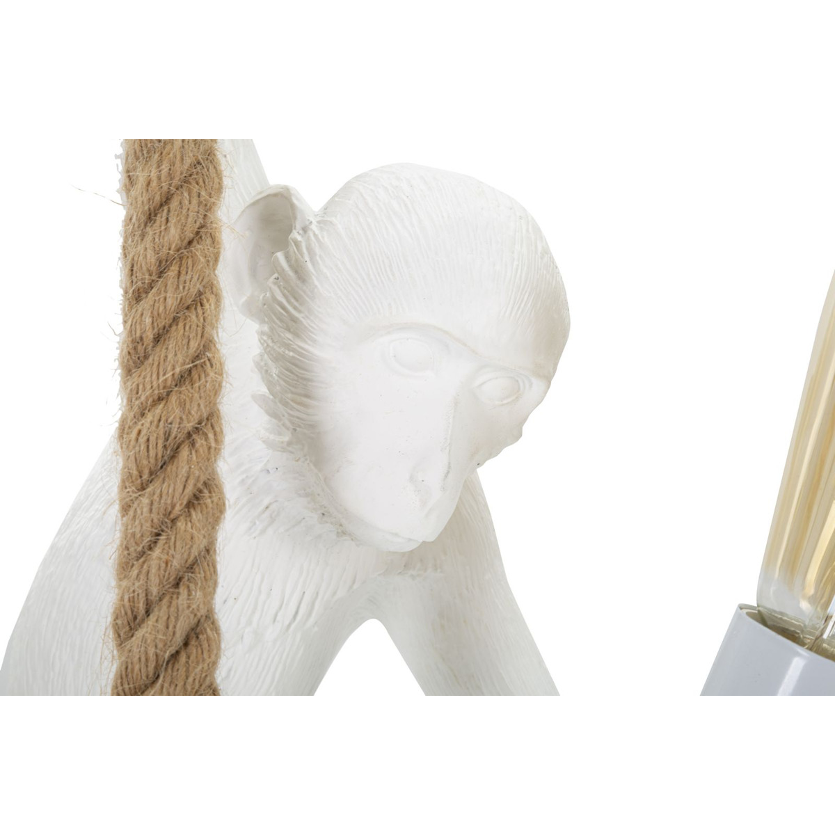 Kendra Home - Lampada a Sospensione Scimmia, Bianco, 27x32x60 cm