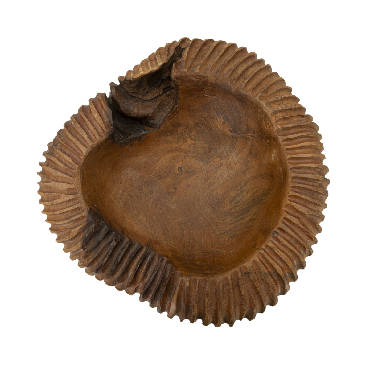 Kendra Home - Vassoio Natura 15, Marrone, 37x40x16 cm