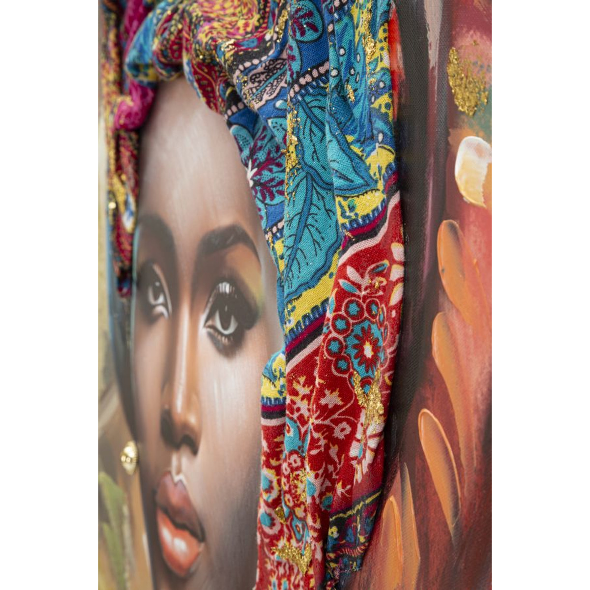 Kendra Home - Stampa su Tela Africa 18, Multicolore, 82x4,5x122 cm