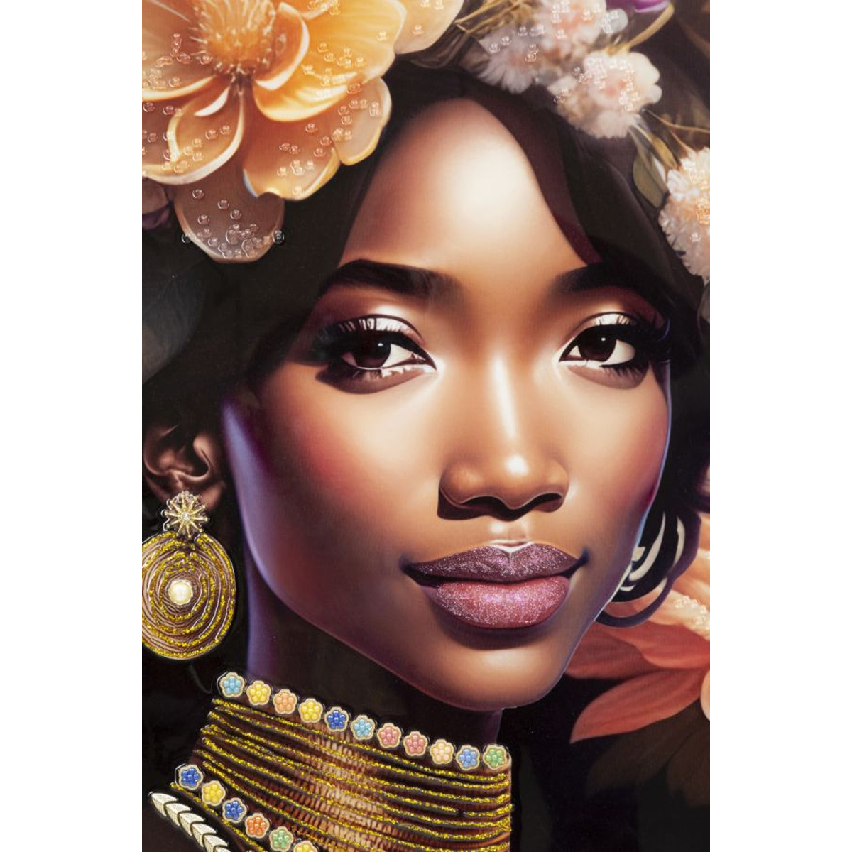 Kendra Home - Stampa su Tela Africa 22, Multicolore, 72x4,5x102 cm