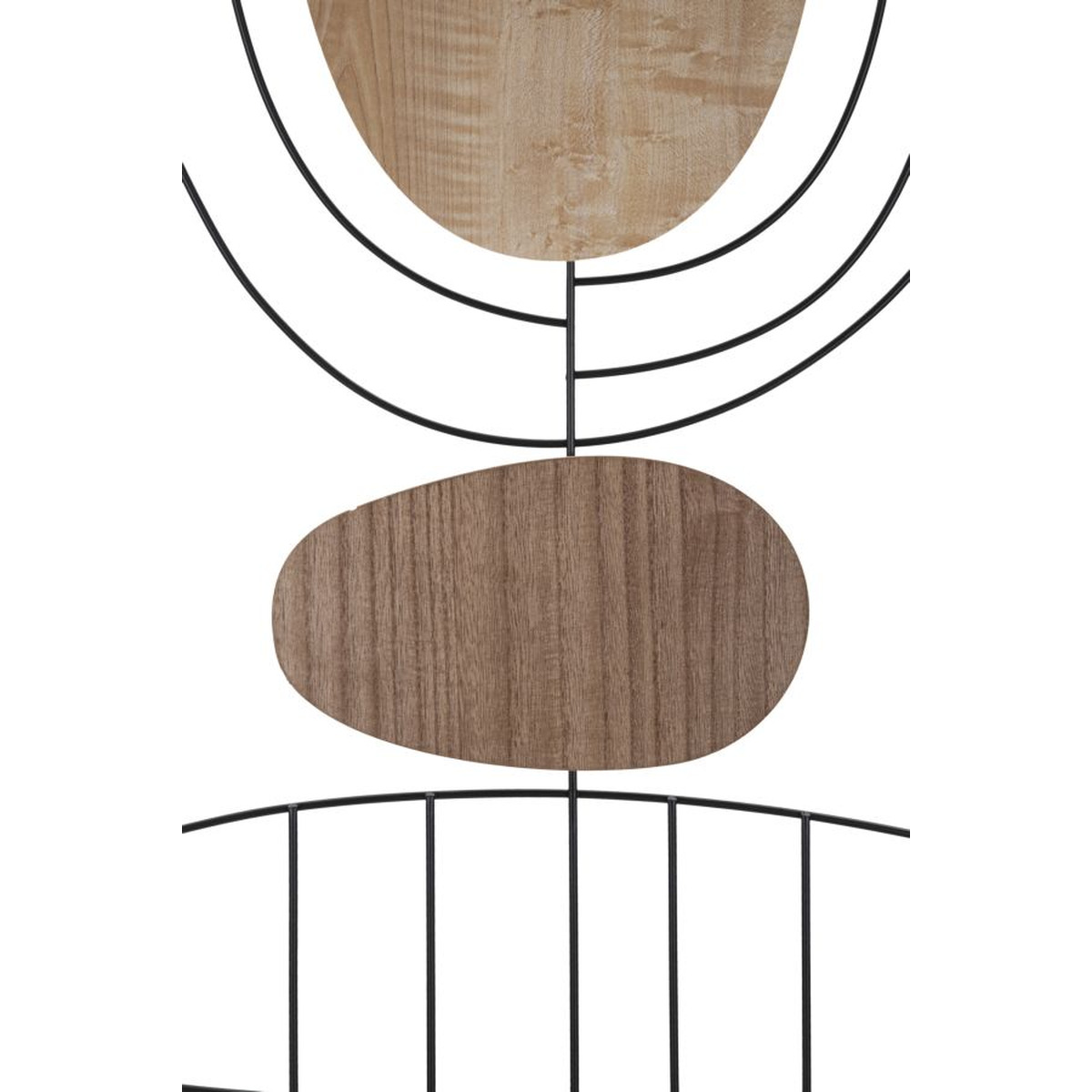 Kendra Home - Metal and Wood Decoration Geometric 8, Multicolor, 60x2x80 cm