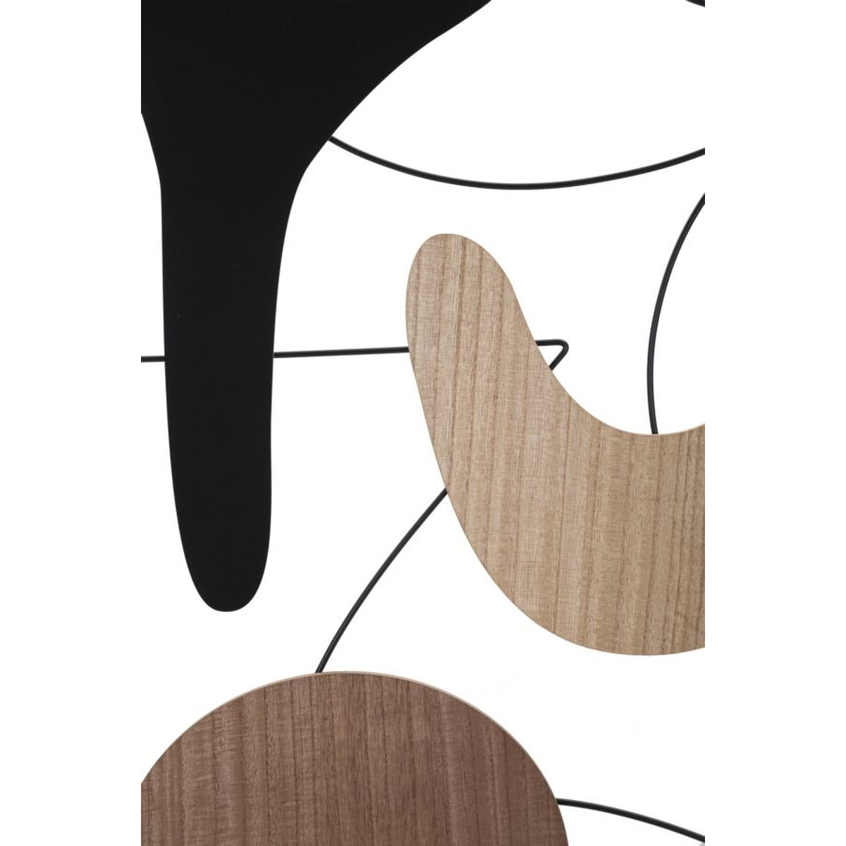 Kendra Home - Metal and Wood Decoration Geometric 9, Multicolor, 60x2x80 cm