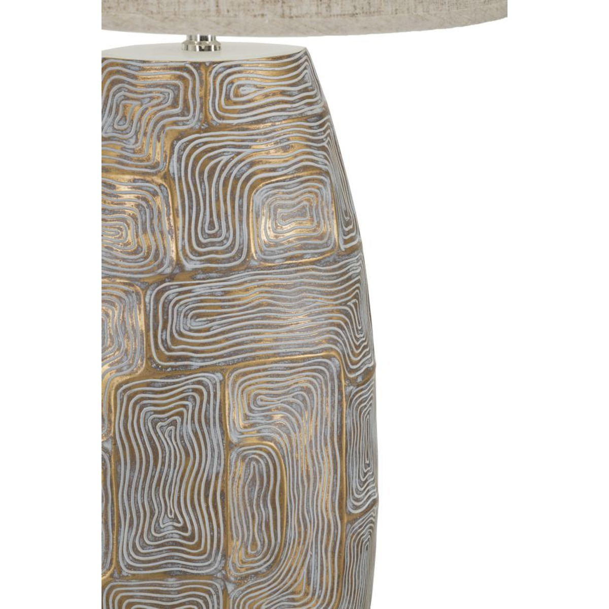 Kendra Home - Lampada da Tavolo VKH164, Beige, 38x38x90 cm