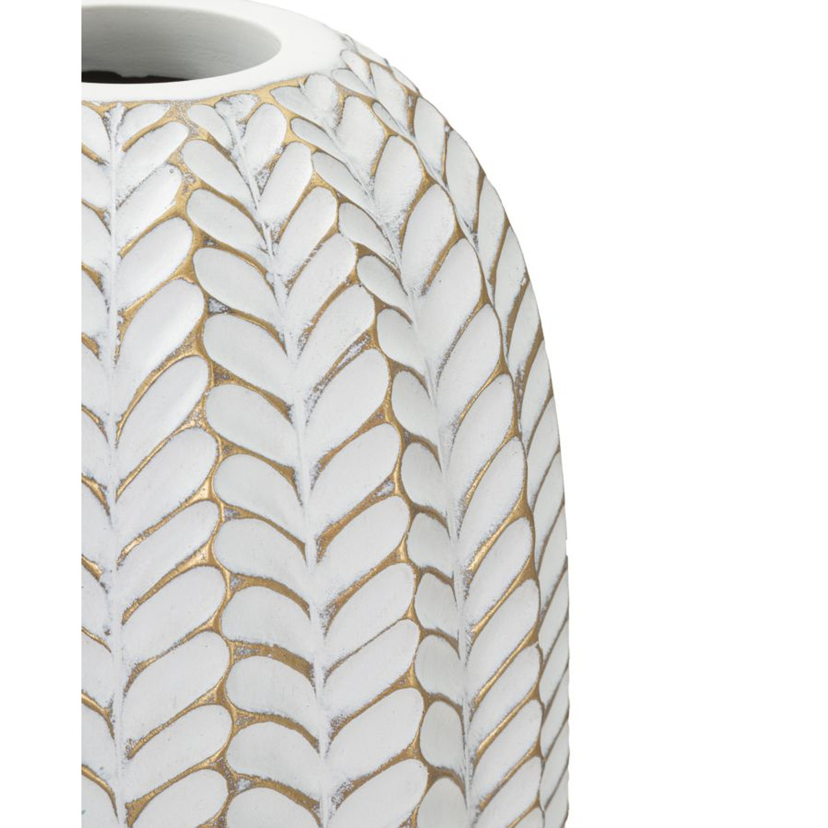 Kendra Home - Vaso Decorativo VKH673, Bianco, 18,5x18,5x46 cm