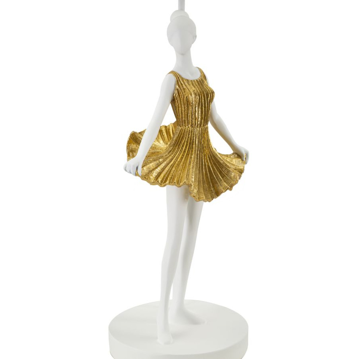 Kendra Home - Lampada da Tavolo Ballerina 1, Oro, 30x30x90,5 cm