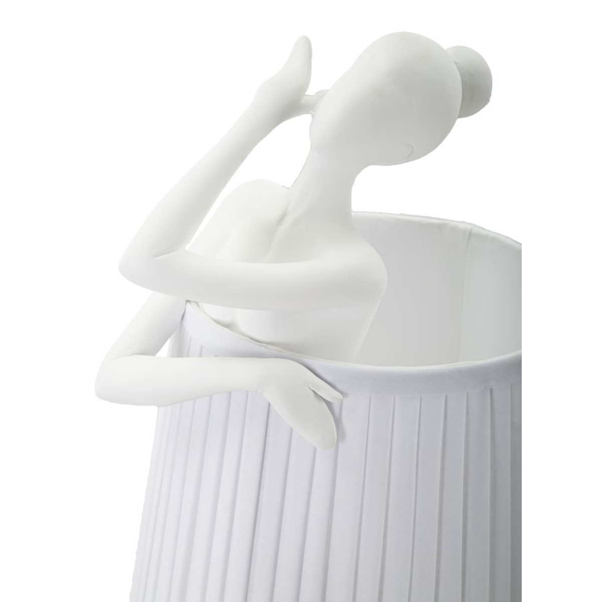 Kendra Home - Lampada da Tavolo Ballerina 2, Bianco, 29x25x62,5 cm