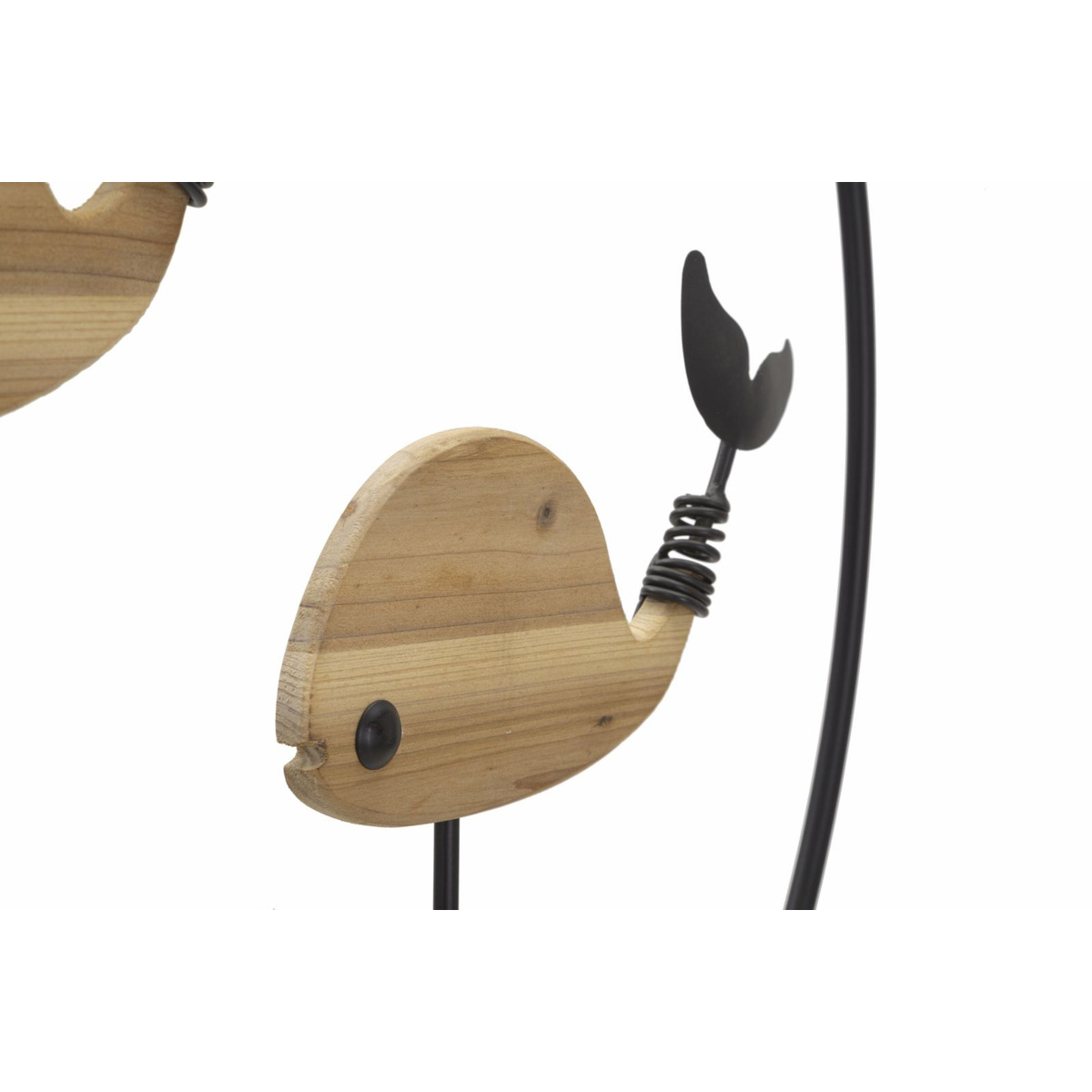 Kendra Home - Decorazione in Metallo e Legno Pesce 9, Multicolore, 56x2x60 cm