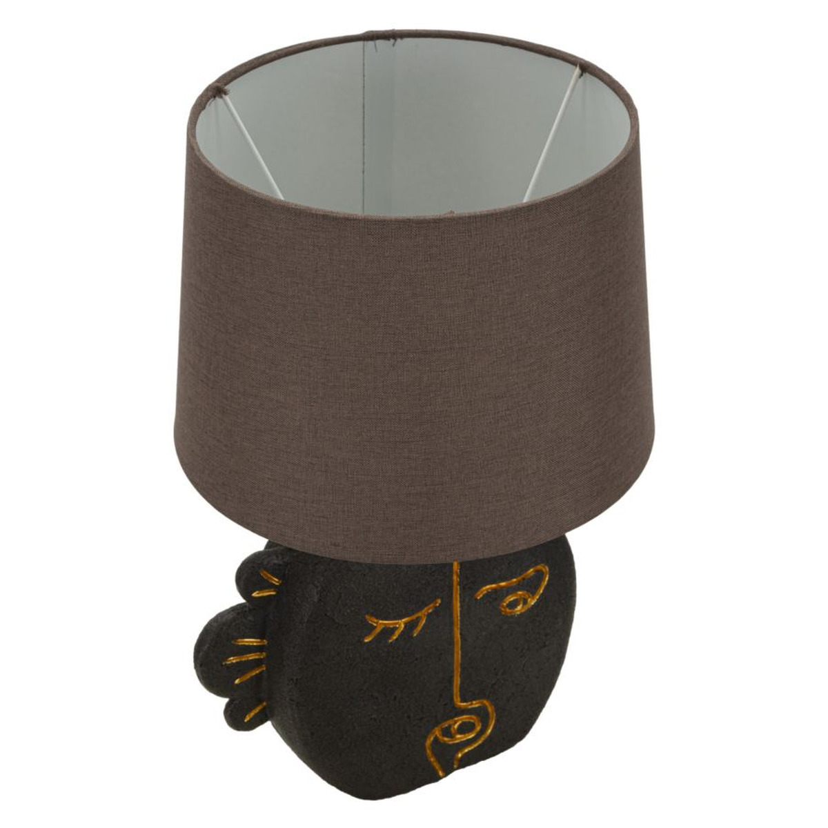 Kendra Home - Lampada da Tavolo VKH163, Marrone, 27,5x27,5x39,5 cm