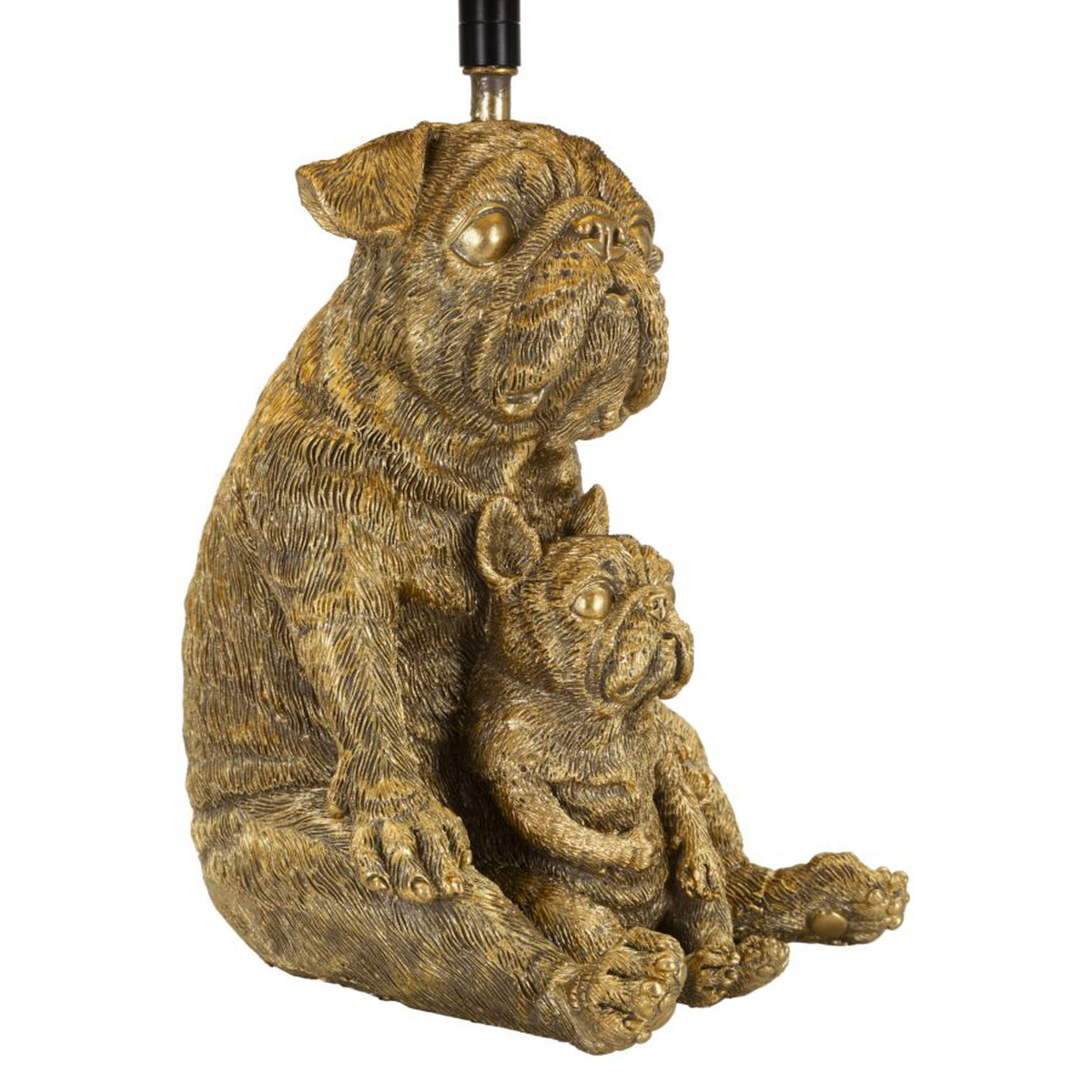 Kendra Home - Lampada da Tavolo Cane 1, Nero, 26x26x43,8 cm