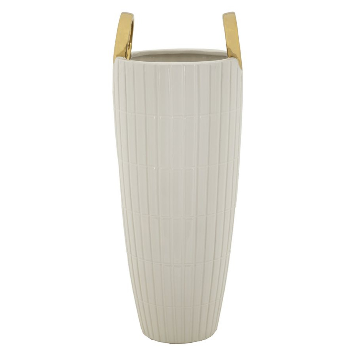 Kendra Home - Vaso Decorativo VKH633, Bianco, 18x18x45 cm