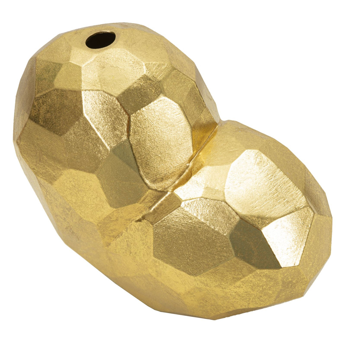 Kendra Home - Vaso Decorativo Cuore 17, Oro, 19x9x18 cm