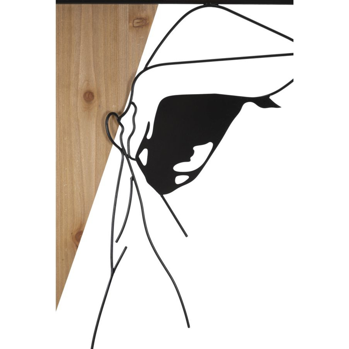 Kendra Home - Decorazione in Metallo e Legno Corpi 9, Marrone, 50x2x90 cm